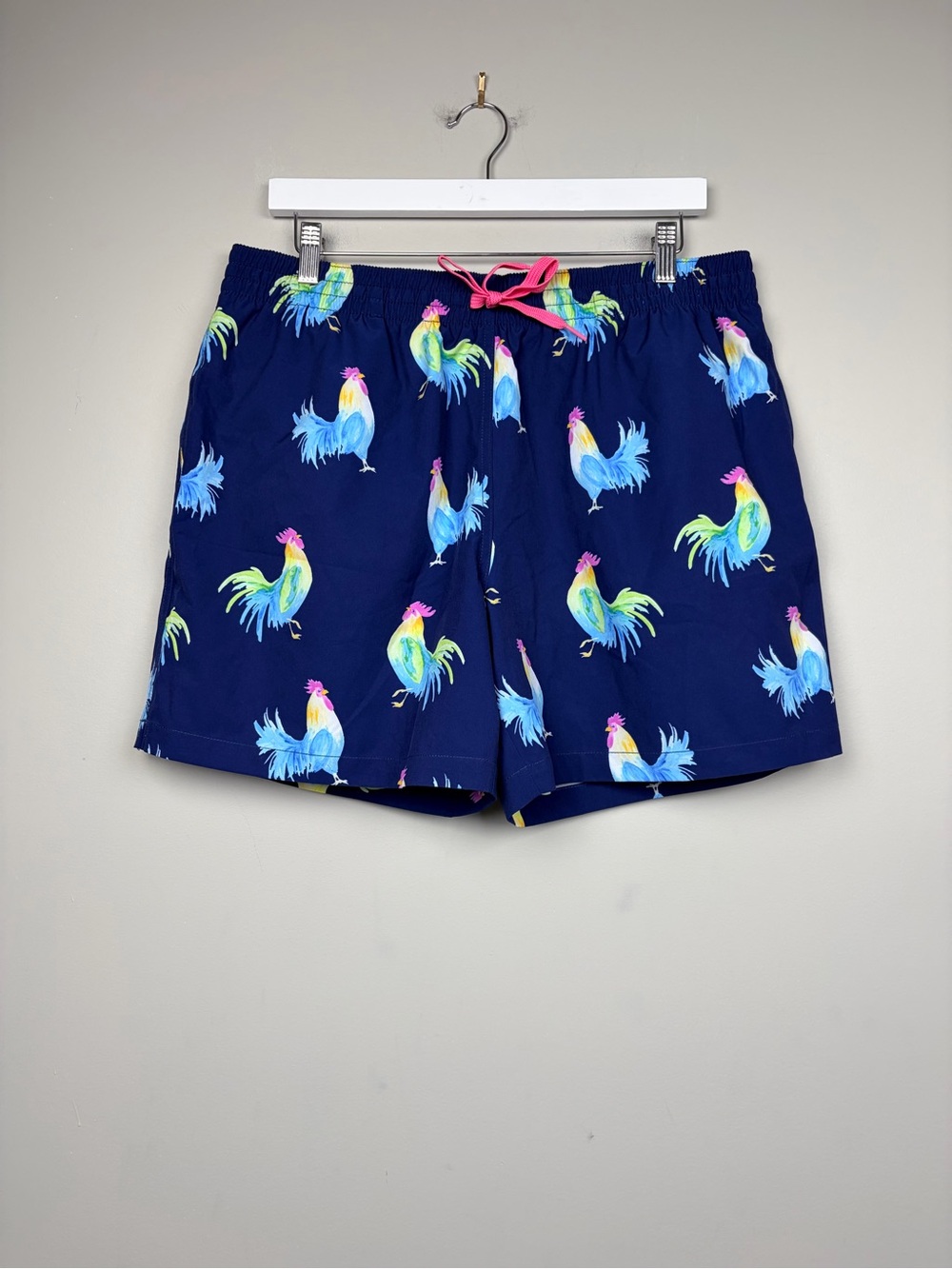 Chubbies The Fowl Plays Swim Trunks Men’s XL 5.5” Rooster Navy Lined